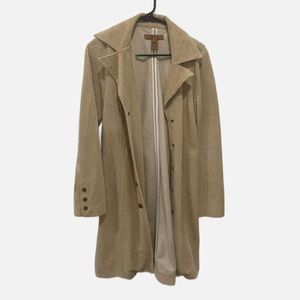 Vintage corduroy 100% cotton tan beige Arden b. trench coat XS
